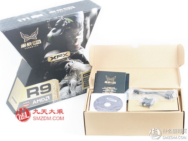 讯景rx5804g黑狼显卡,讯景r9370x4g显卡尺寸