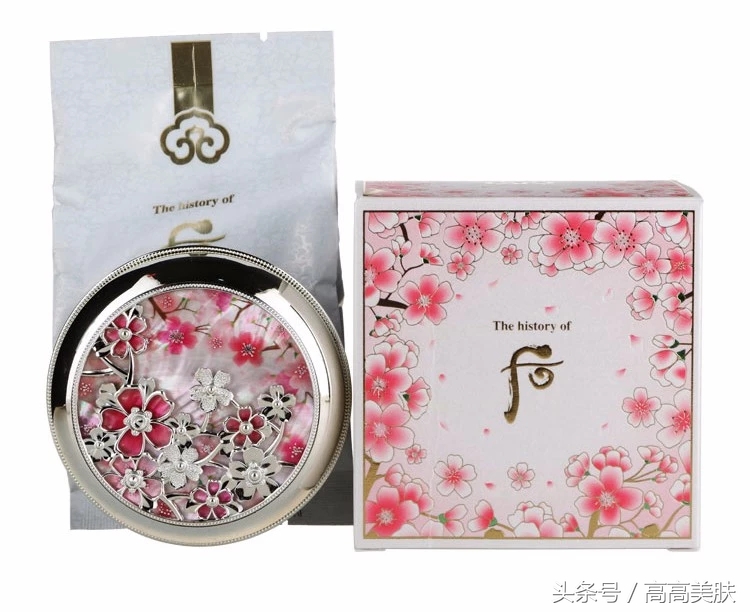 whoo后气垫樱花版套装,whoo后樱花限定气垫三件套装图