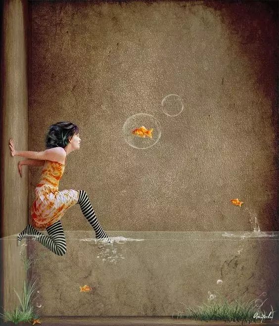 唯美3d画墙绘,破墙而出3d墙绘作品