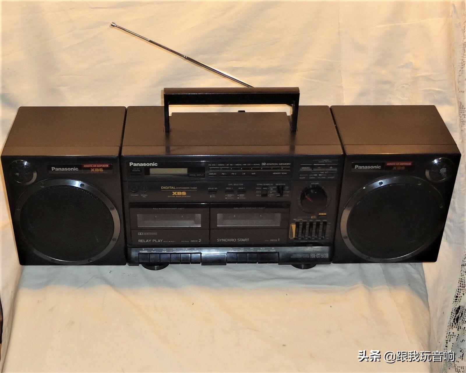 1989年松下PanasonicRX-CT900立体声和双磁带*放播**器音响效果好