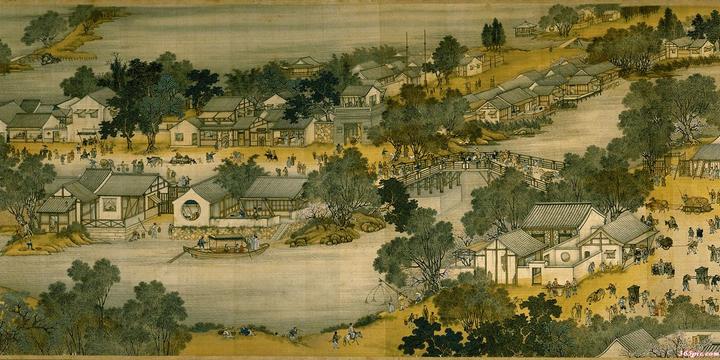 高清清明上河图全景长图下载,清明上河图全卷完整版