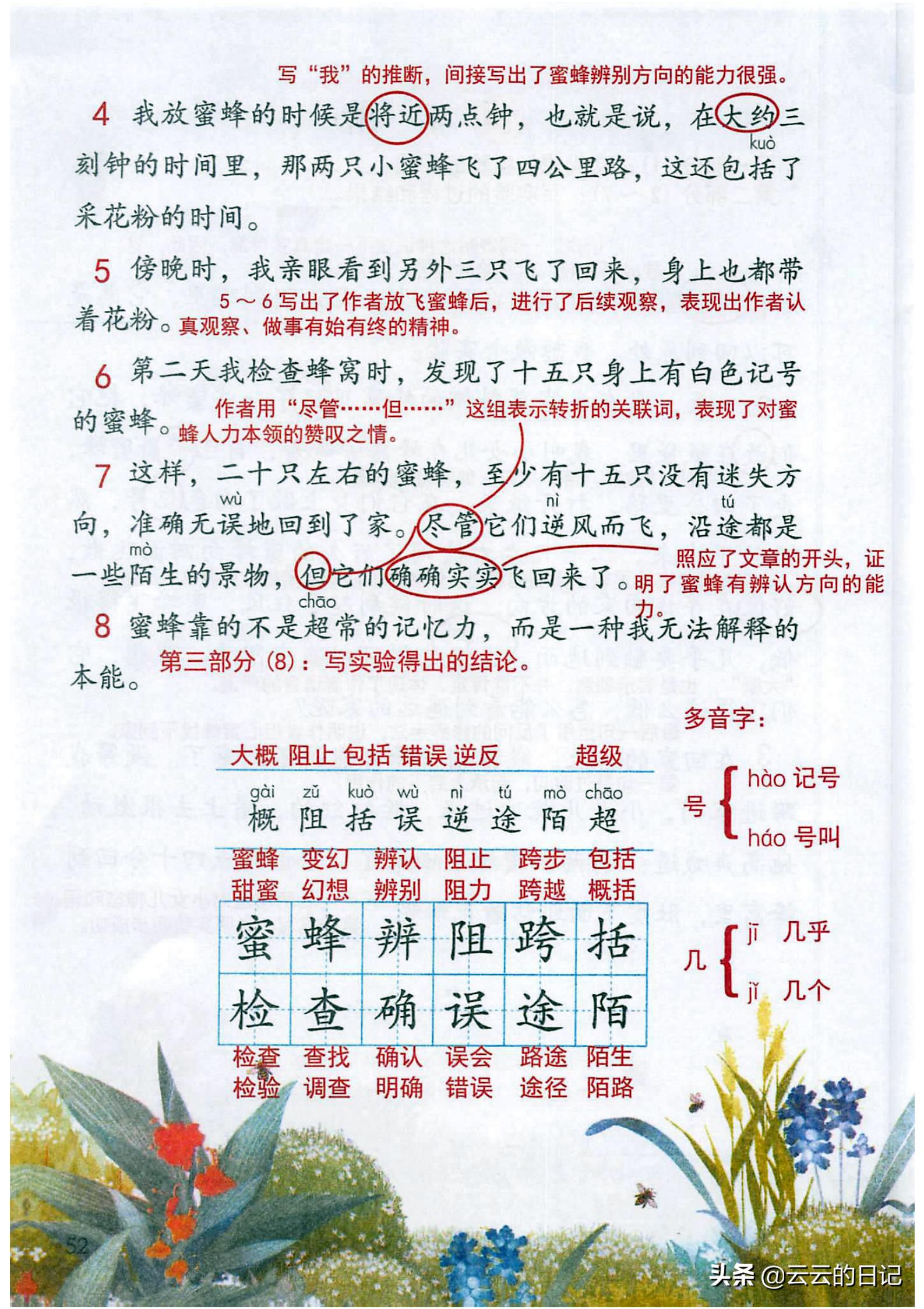 三年级下册语文笔记完整版讲解,三年级下册语文第一课注释