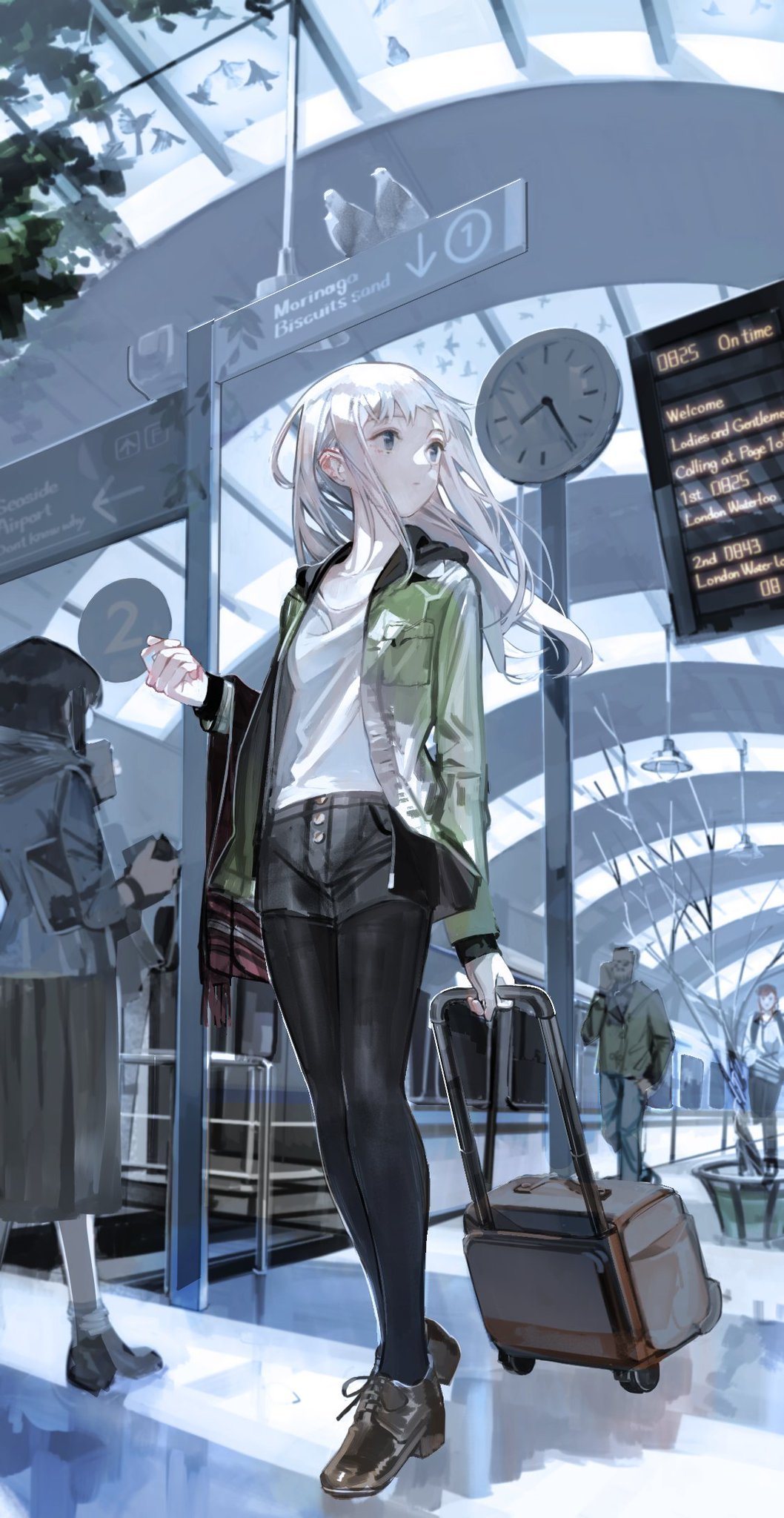 手绘动漫女生线稿,手绘动漫女生插画