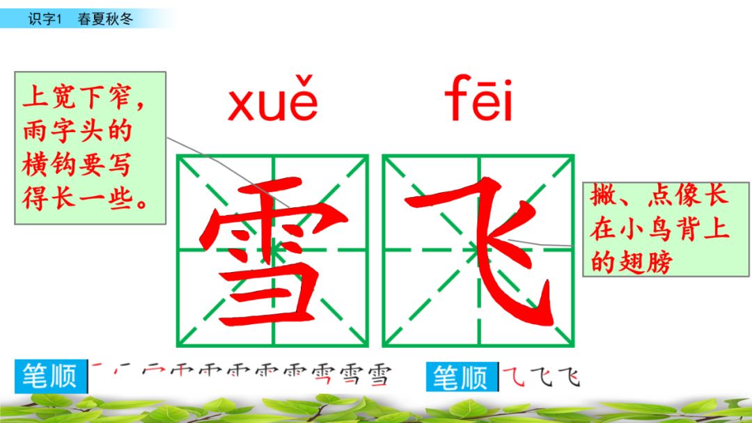 一年级语文下册春夏秋冬生字笔画,部编版一年级上册课文朗读完整版