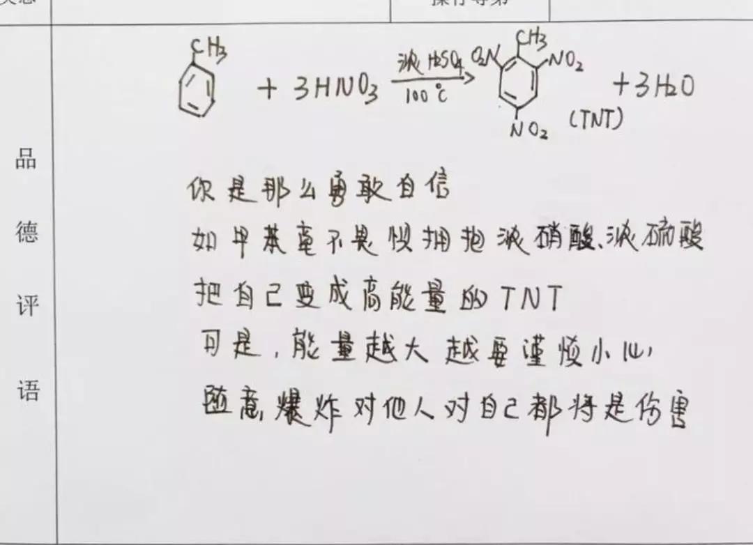 化学老师期末评语大全,化学方程式期末评语