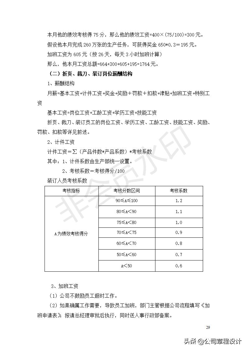 员工薪酬计算公式大全,公司薪酬管理方案岗位系数