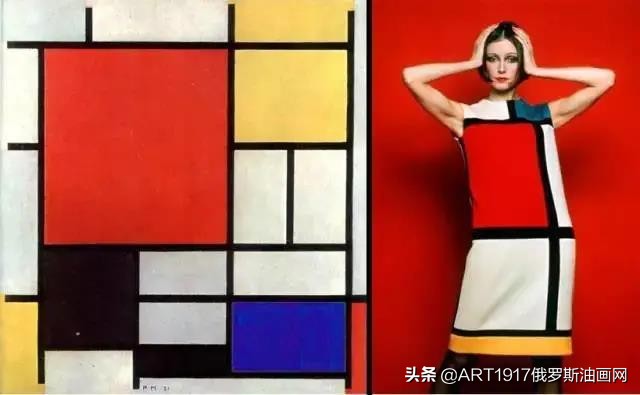 蒙德里安的红黄蓝格子作品名字,蒙德里安的红黄蓝构成解说