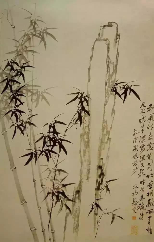 郑板桥水墨兰竹图,郑板桥水墨花鸟作品