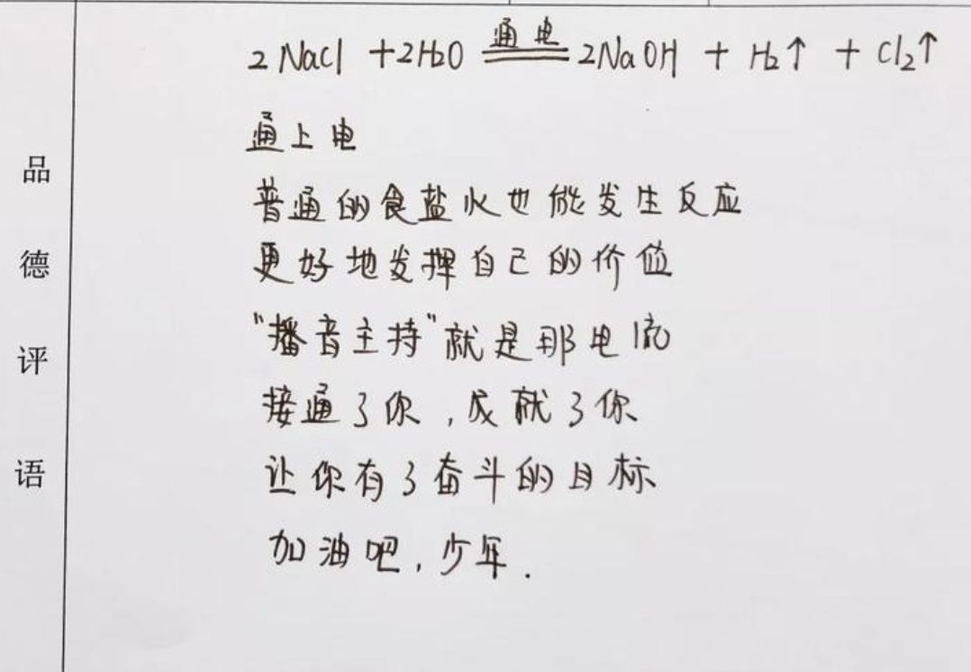 化学老师期末评语大全,化学方程式期末评语