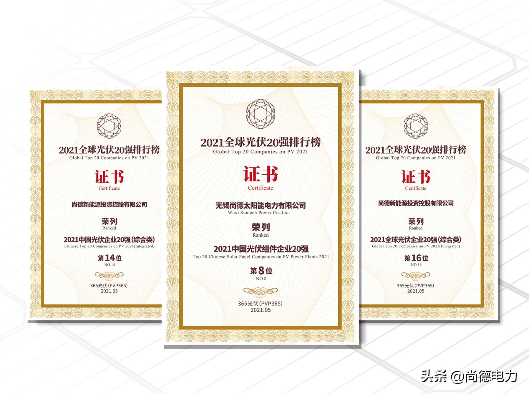 2022尚德电力年度表彰,尚德光伏是500强吗