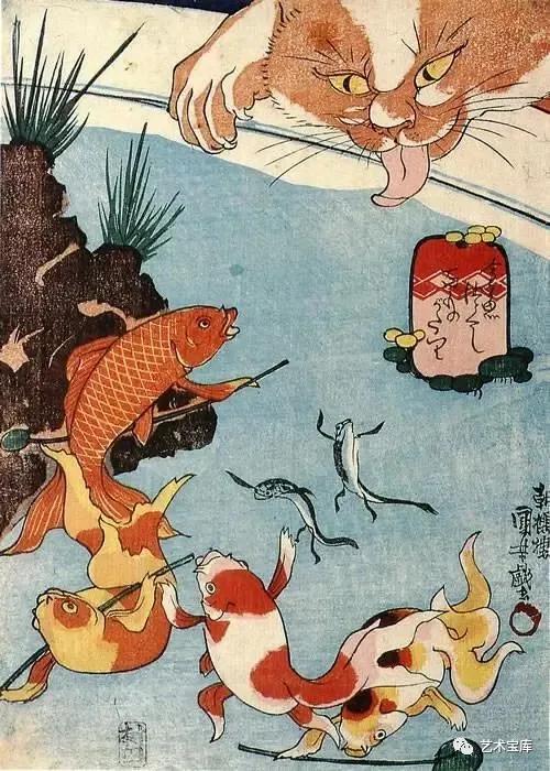 歌川国芳浮世绘中的源氏物语,西方美术史的画家
