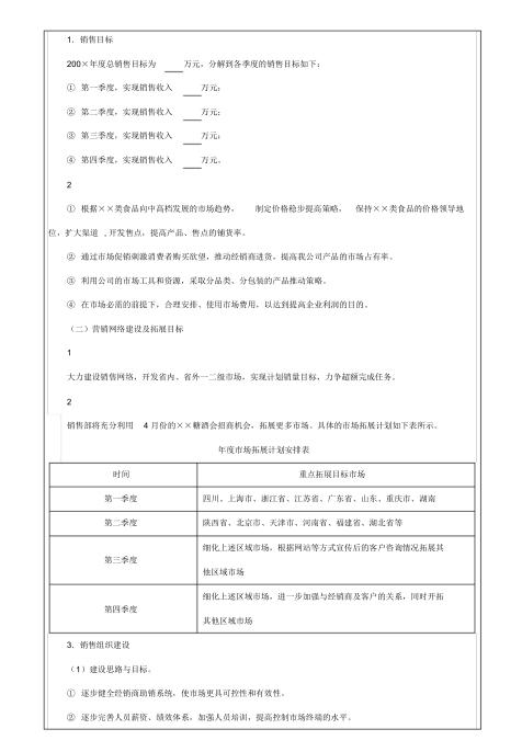 出售产品方案范本,工贸型企业营销策划书