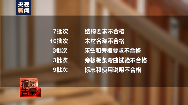 品质不合格婴儿床,检验合格的婴儿床