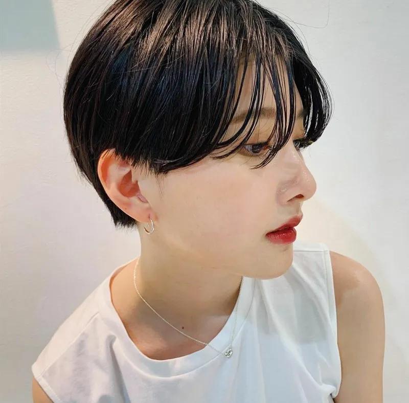 挂耳短发短款,挂耳式小短发