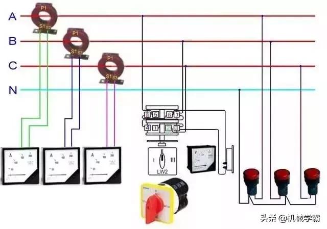 2p电表专用断路器接线示意图,断路器带互感器的电表接线图