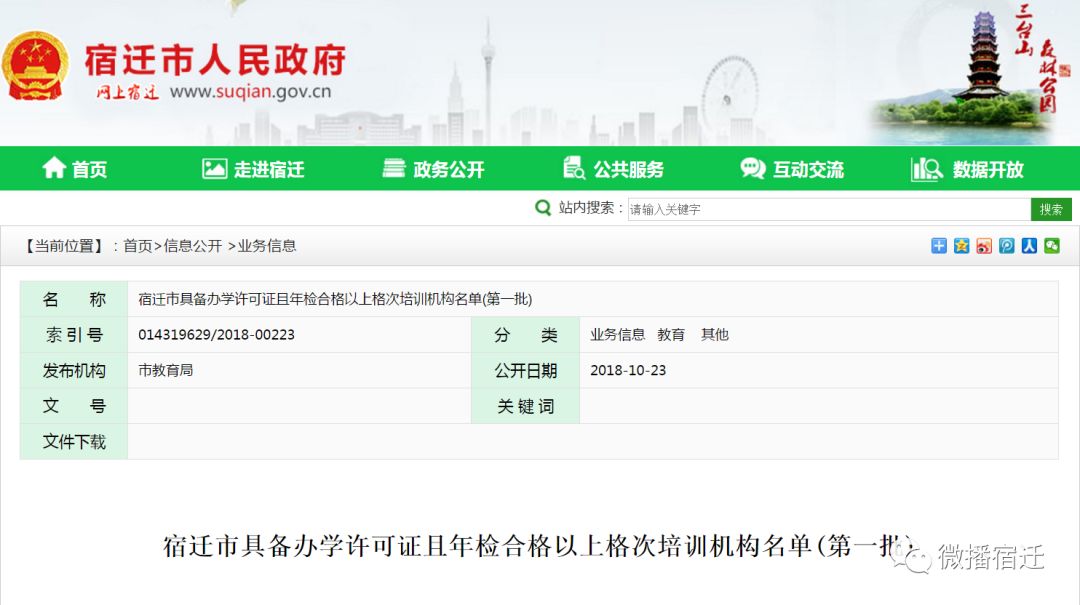 培训机构有没有办学许可证？来看这份名单