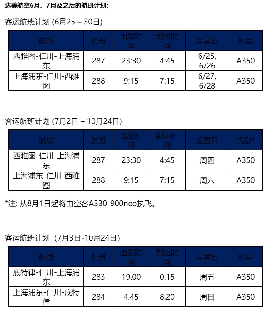 达美航空上海飞西雅图航班信息,达美航空飞上海航班有取消吗