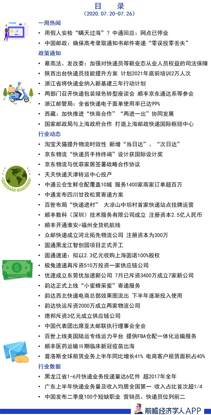 前瞻快递产业全球周报第50期：用假人安检“瞒天过海”？中通回应：网点已停业
