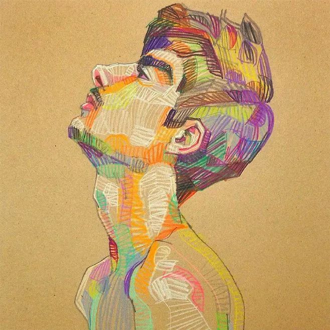 色彩斑斓彩铅画,色彩斑斓的彩铅画超级的美