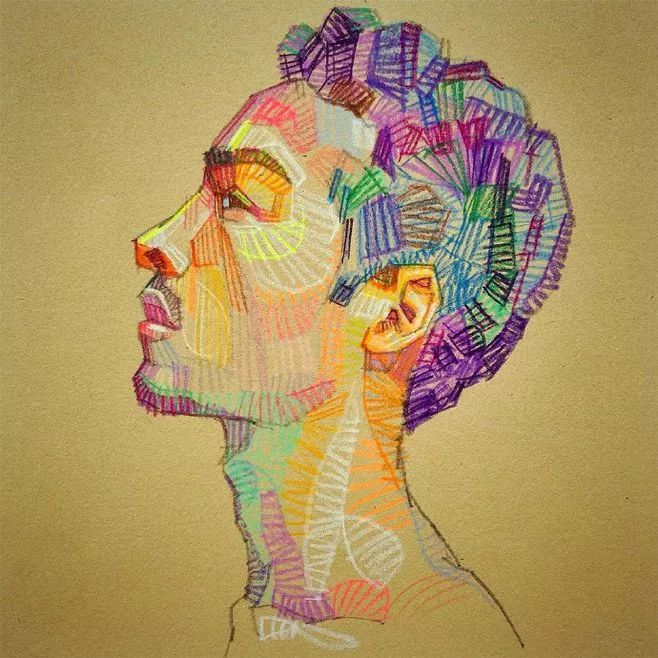 色彩斑斓彩铅画,色彩斑斓的彩铅画超级的美