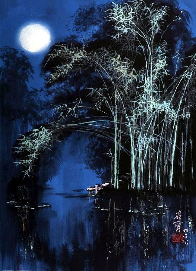 古香古色山水画,岭南风景国画