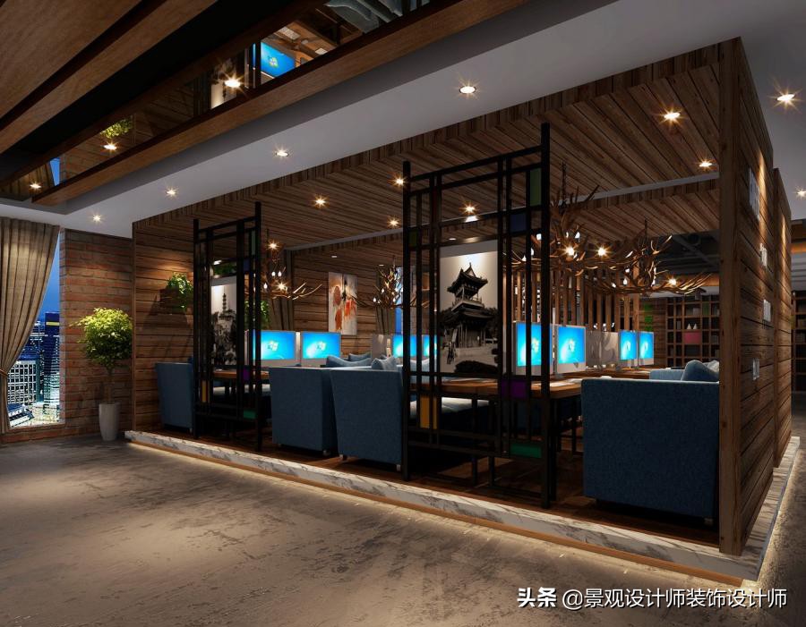 网咖设计效果图,网咖设计图哪找