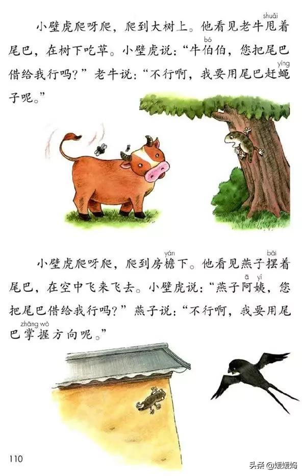 一年级小壁虎借尾巴原文图片,小壁虎借尾巴优质课一等奖