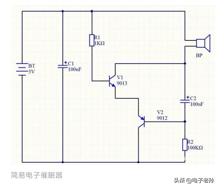 简易电子催眠电路,简易电子定时催眠器