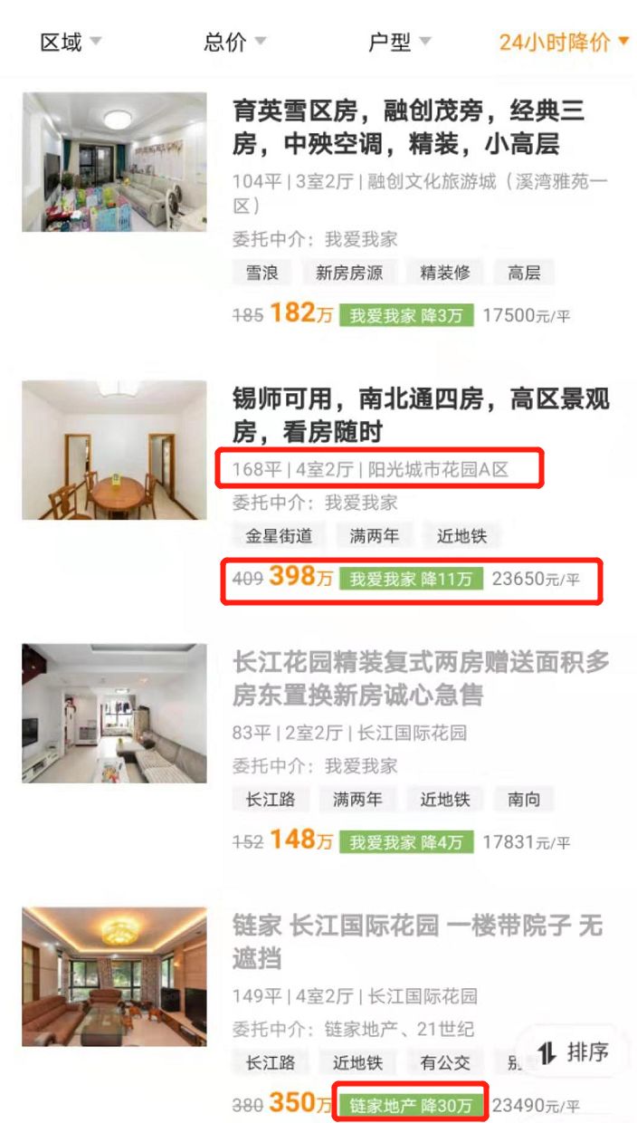 无锡二手房跌得最惨的二十个小区,无锡二手房降价情况