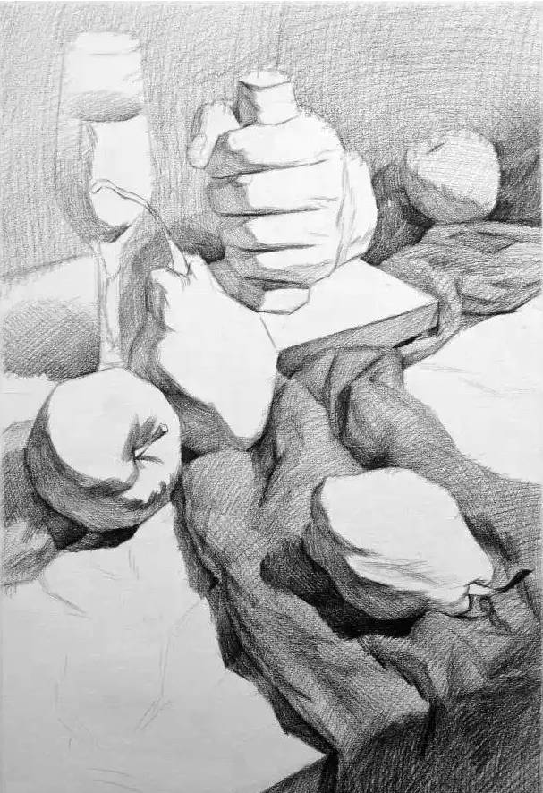 素描衬布的画法和步骤,你掌握了平面图的绘画方法了吗