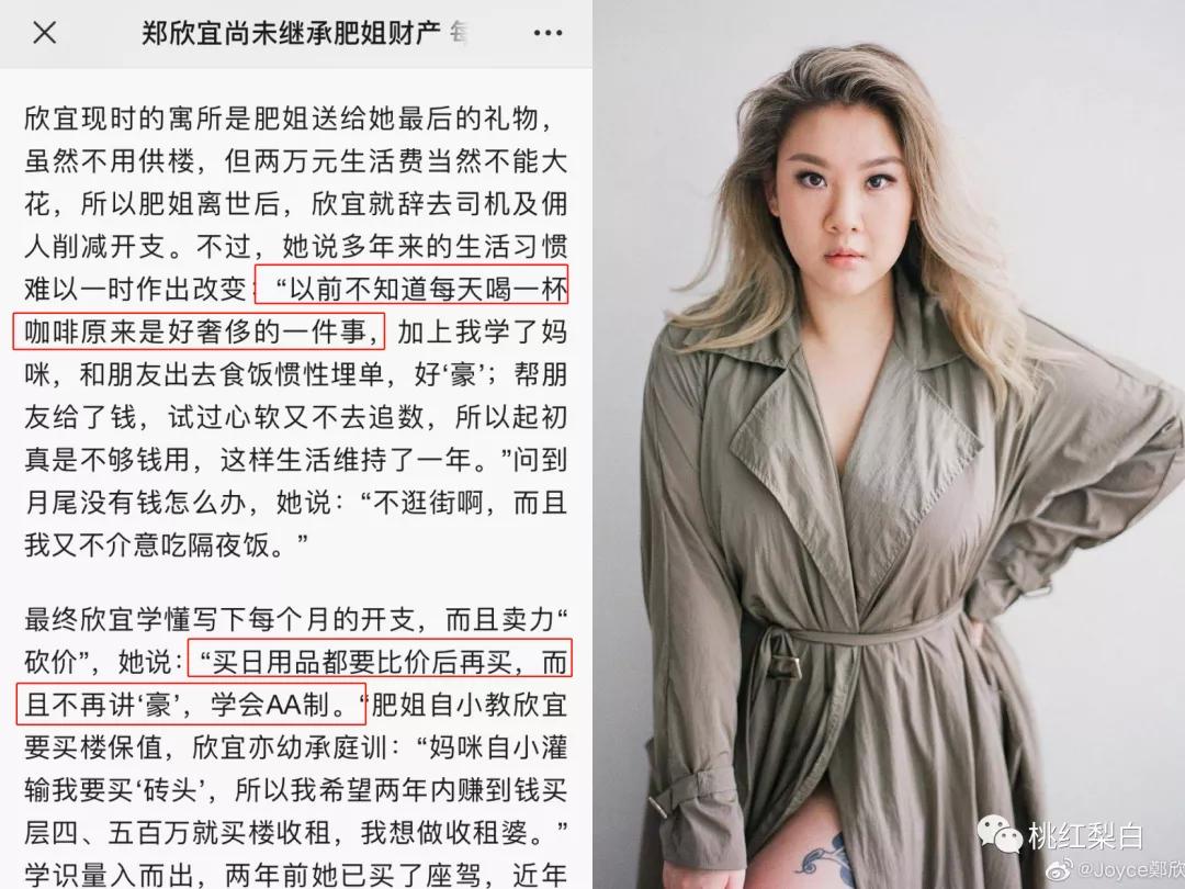郑欣宜回应继承沈殿霞6000万遗产,郑欣宜继承千万遗产