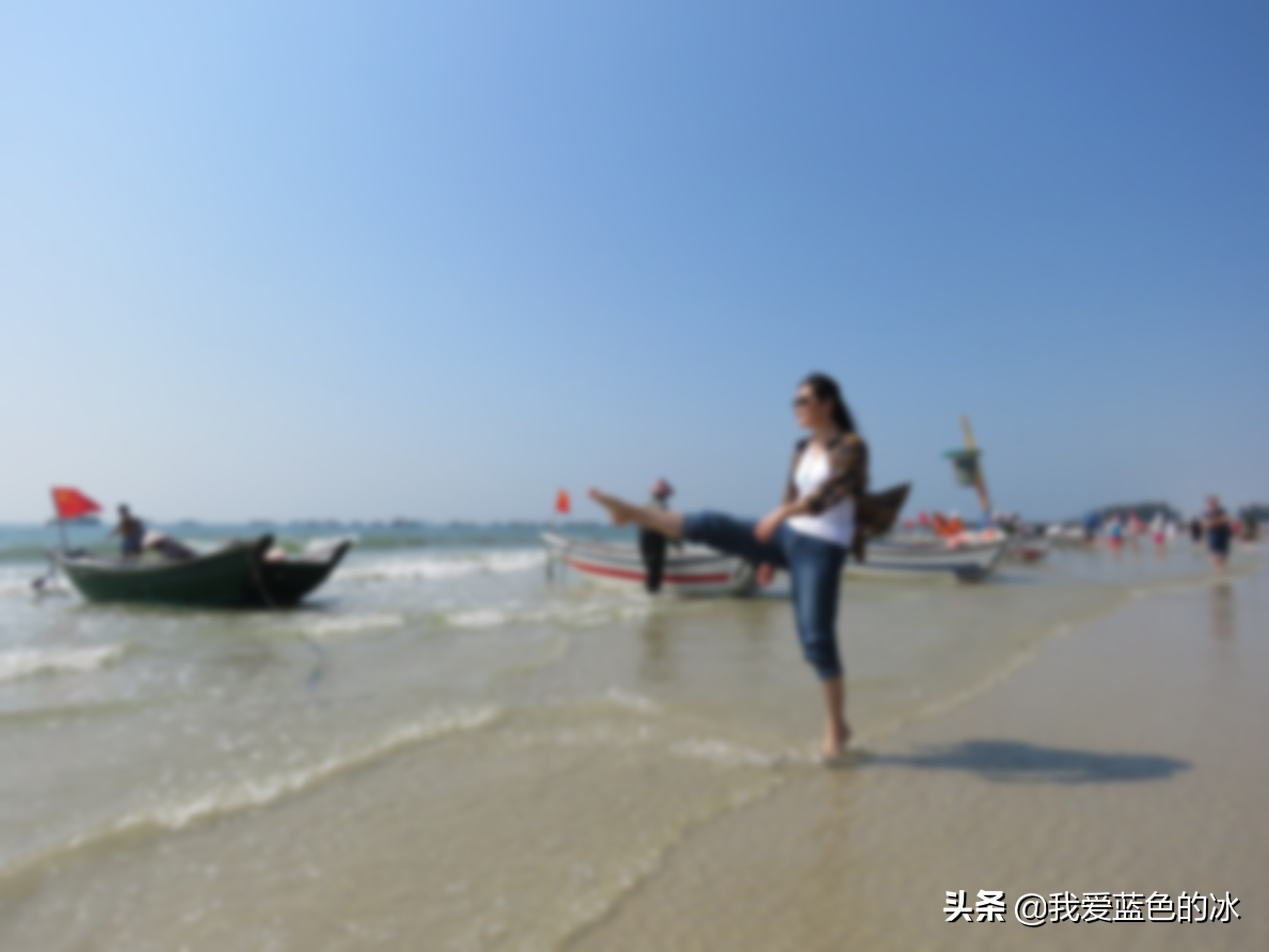 北海暖如春银滩游,北海银滩体验踏浪的感觉