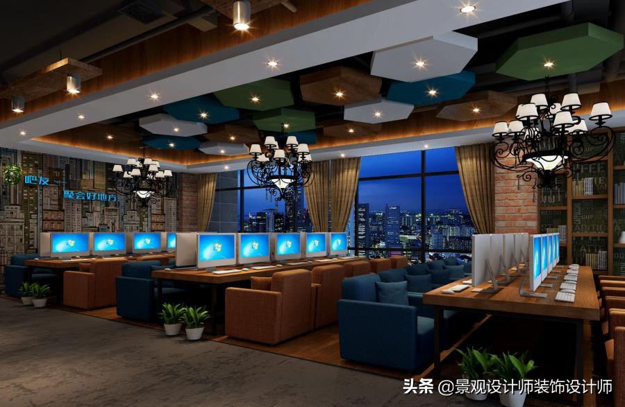 网咖设计效果图,网咖设计图哪找