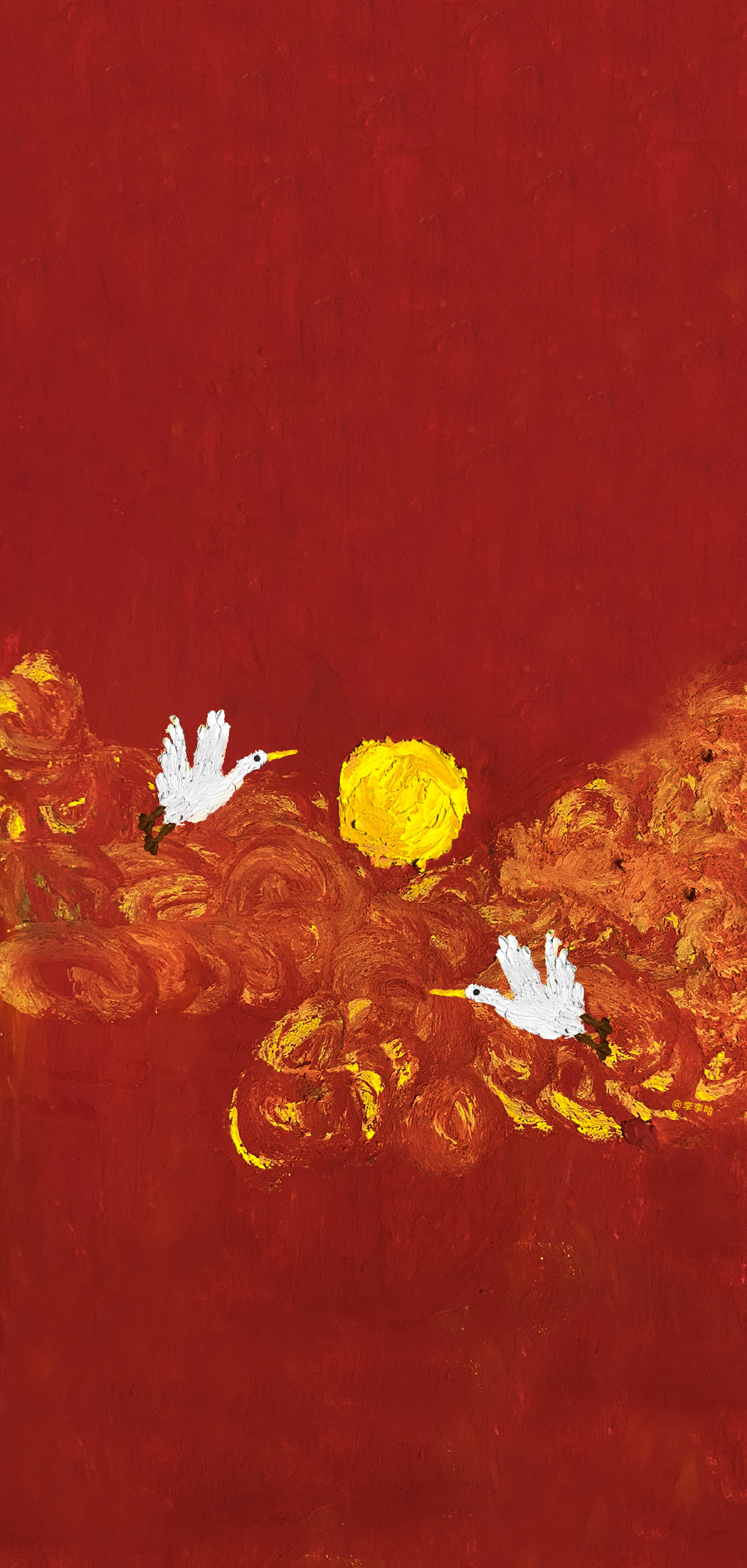 哪些色彩有张力的油画壁纸,油画风景画治愈系壁纸