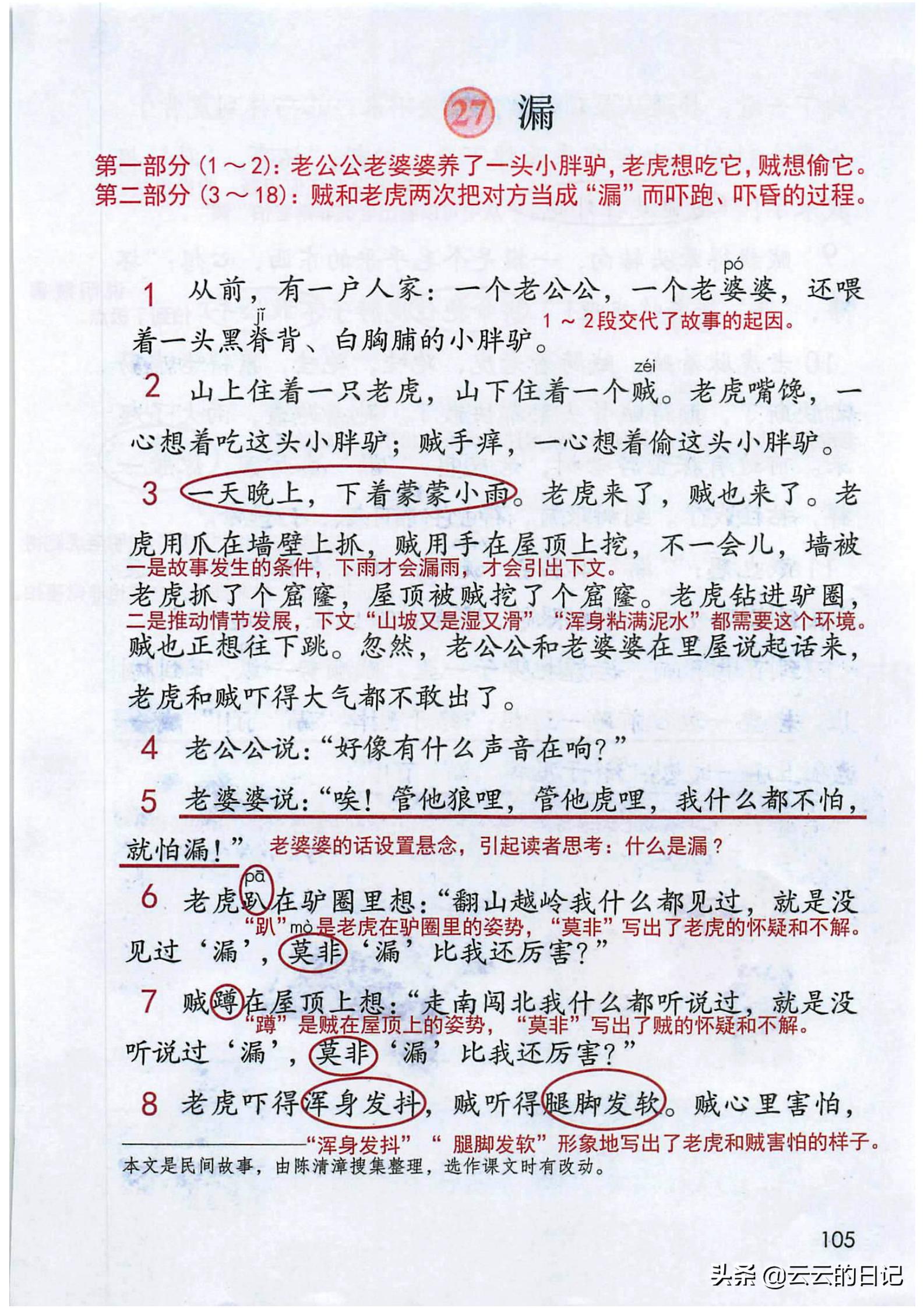 三年级下册语文笔记完整版讲解,三年级下册语文第一课注释