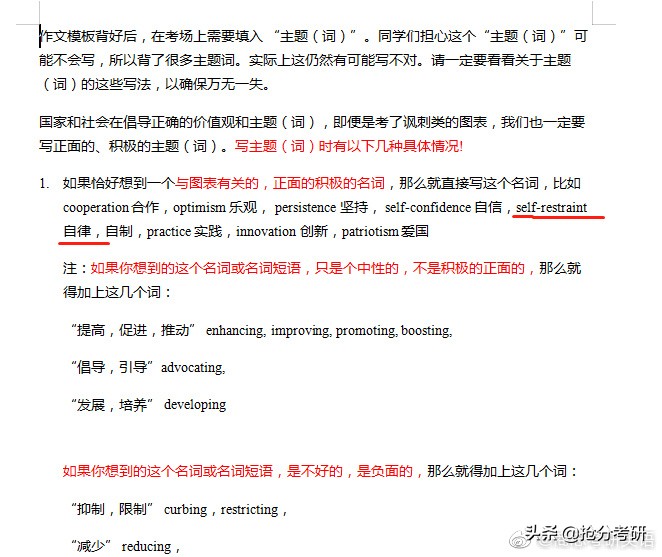 商志考研英语小作文,商志考研英语一万能模板