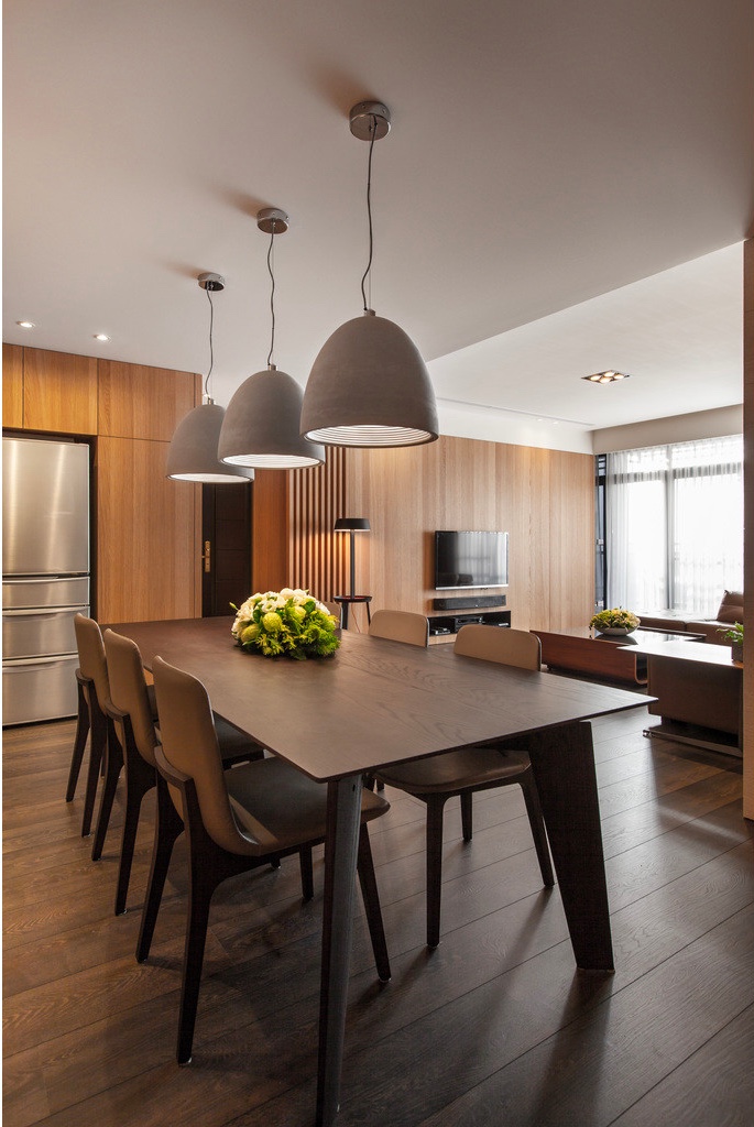 餐厅3个灯具效果图,轻奢餐厅灯饰设计